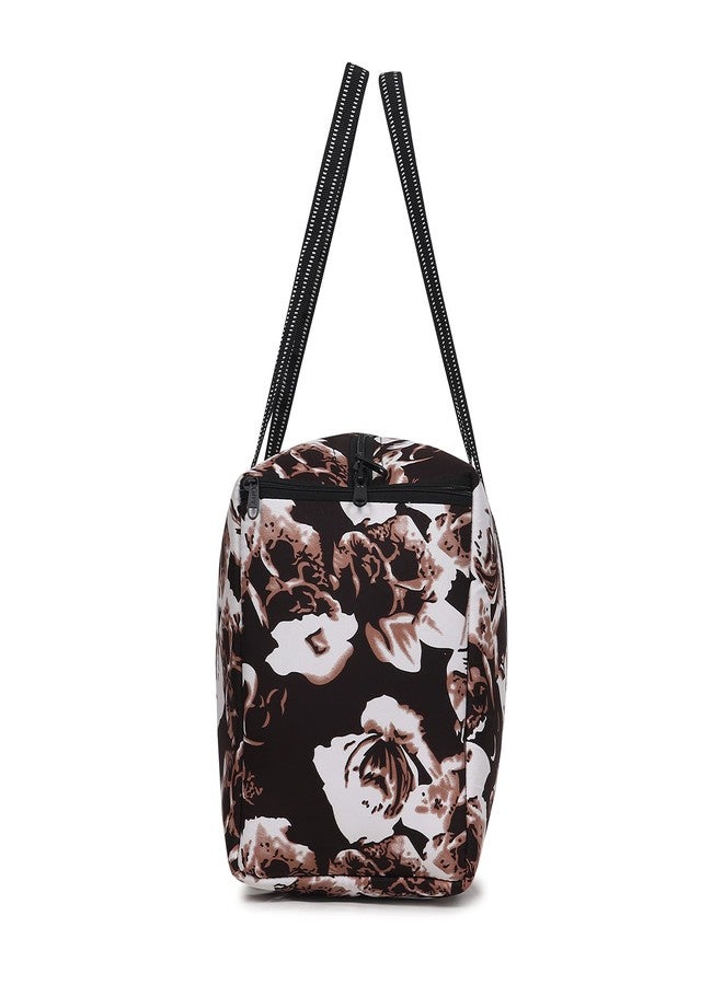 Turtuls Group حقيبة سفر نسائية من مجموعة تورتولز، لون بني، مزينة بنقشة زهور - Image 3